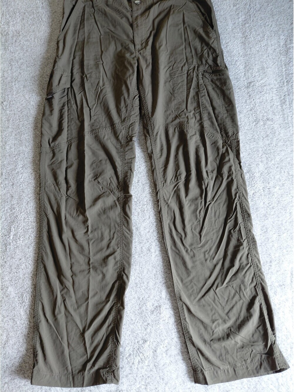Columbia Cargo Pants Mens 36x34 Green Omni-Shade Hiking Ripstop
